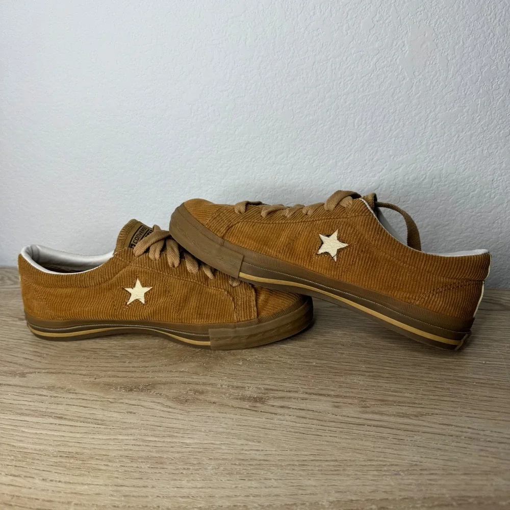 Converse One Star Y2K Vintage Low Top Brown Corduroy Mens Size 6.5 Womens Size 8 - Picture 12 of 15